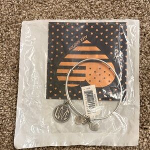 Alex and Ani Silver 'Love' Charm Bangle